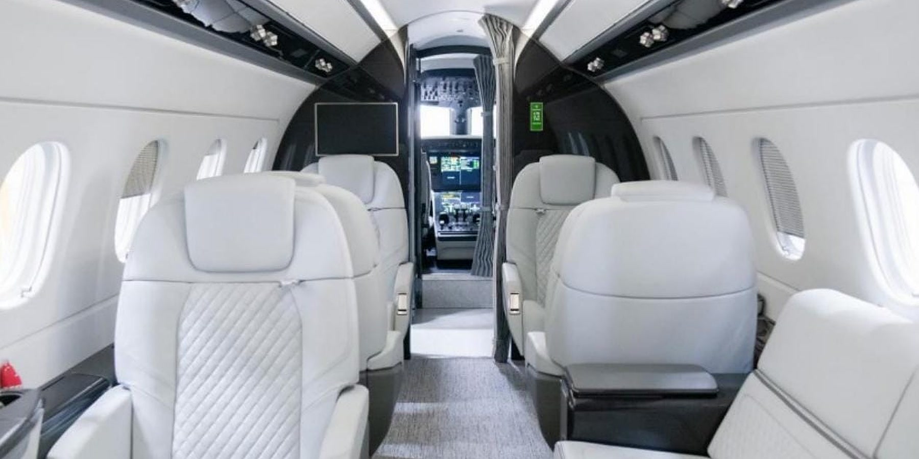 Cabin of an Embraer Praetor 600